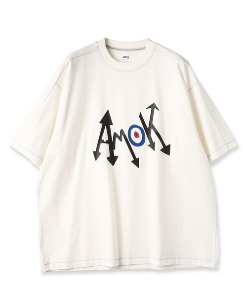 amok(アモク)の「AMOK LOGO T-SHIRT(Tシャツ/カットソー・メンズ・ホワイト/ブラック・S/M/L)」の2枚目の写真
