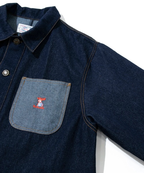 go slow caravan(ゴースローキャラバン)の「Buck HIDE/バックハイド DENIM カバーオール(カバーオール・メンズ・ダークインディゴブルー/ブルー系その他・LARGE/X-LARGE/MEDIUM)」の6枚目の写真