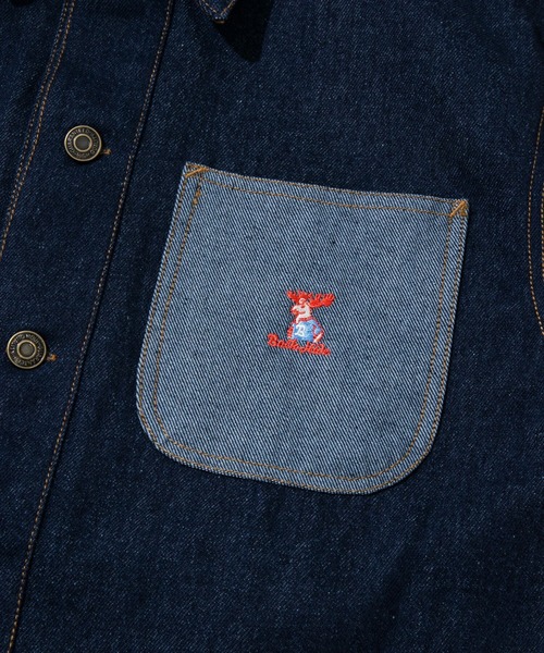 go slow caravan(ゴースローキャラバン)の「Buck HIDE/バックハイド DENIM カバーオール(カバーオール・メンズ・ダークインディゴブルー/ブルー系その他・LARGE/X-LARGE/MEDIUM)」の7枚目の写真