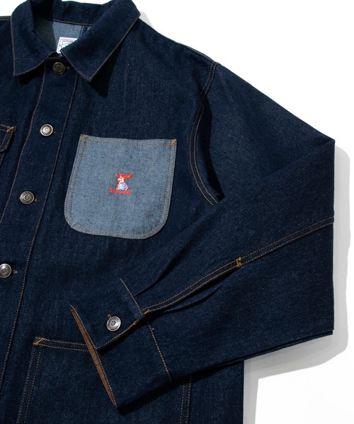 go slow caravan(ゴースローキャラバン)の「Buck HIDE/バックハイド DENIM カバーオール(カバーオール・メンズ・ダークインディゴブルー/ブルー系その他・LARGE/X-LARGE/MEDIUM)」の8枚目の写真