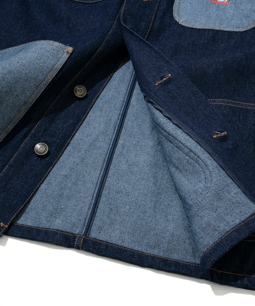 go slow caravan(ゴースローキャラバン)の「Buck HIDE/バックハイド DENIM カバーオール(カバーオール・メンズ・ダークインディゴブルー/ブルー系その他・LARGE/X-LARGE/MEDIUM)」の10枚目の写真