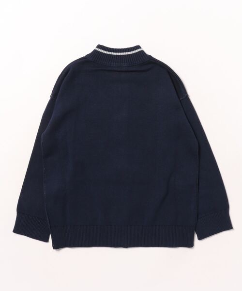 BENETTON (UNITED COLORS OF BENETTON)（ベネトンユナイテッドカラーズオブベネトン）の「キッズコットン100%ジップアップブルゾンB（カーディガン/ボレロ・キッズ・ネイビー・SMALL/MEDIUM/LARGE/X-LARGE）」の2枚目の写真