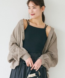 麻混オーバーサイズシャツ/吸水速乾/接触冷感