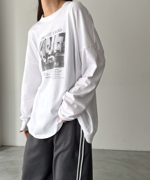 CANAL JEAN（キャナルジーン）の「El mar　転写プリントロンT（Tシャツ/カットソー・レディース・ホワイト・ONE SIZE）」の11枚目の写真