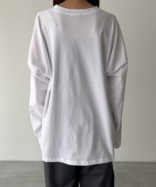 CANAL JEAN（キャナルジーン）の「El mar　転写プリントロンT（Tシャツ/カットソー・レディース・ホワイト・ONE SIZE）」の4枚目の写真