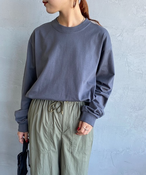 HANES（ヘインズ）の「【WEB限定】[HANES/ヘインズ] BEEFY ロングスリーブパックTシャツ（Tシャツ/カットソー・レディース・ブラック/ホワイト/ダークグレー・L/M/S/XL）」の3枚目の写真