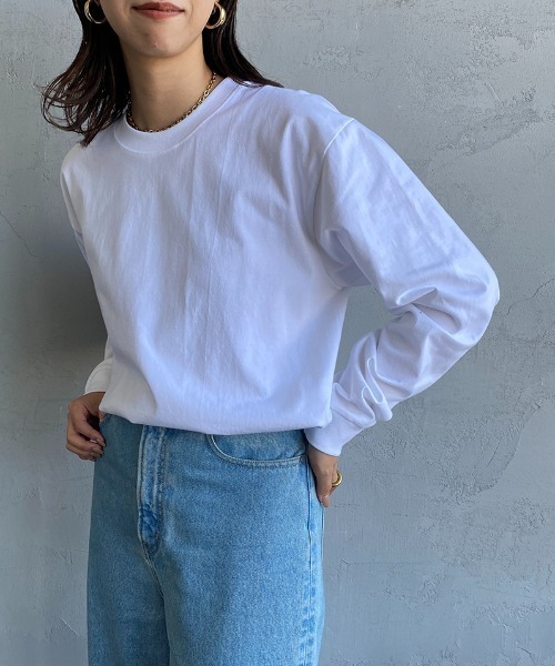 HANES（ヘインズ）の「【WEB限定】[HANES/ヘインズ] BEEFY ロングスリーブパックTシャツ（Tシャツ/カットソー・レディース・ブラック/ホワイト/ダークグレー・L/M/S/XL）」の10枚目の写真