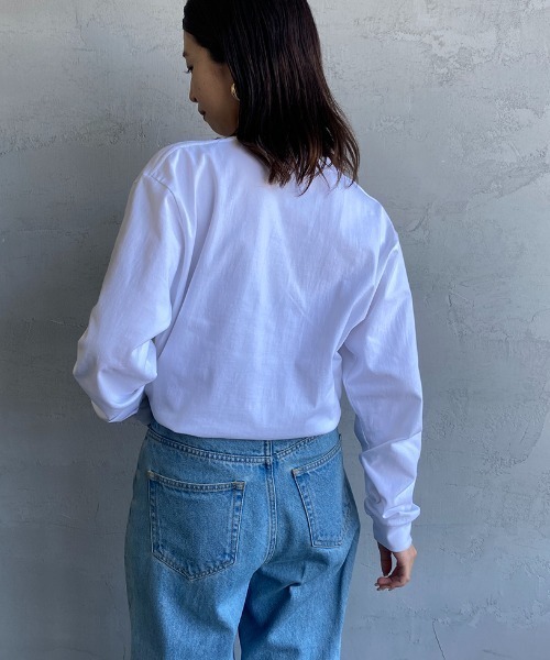 HANES（ヘインズ）の「【WEB限定】[HANES/ヘインズ] BEEFY ロングスリーブパックTシャツ（Tシャツ/カットソー・レディース・ブラック/ホワイト/ダークグレー・L/M/S/XL）」の11枚目の写真