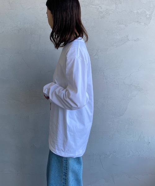 HANES（ヘインズ）の「【WEB限定】[HANES/ヘインズ] BEEFY ロングスリーブパックTシャツ（Tシャツ/カットソー・レディース・ブラック/ホワイト/ダークグレー・L/M/S/XL）」の16枚目の写真