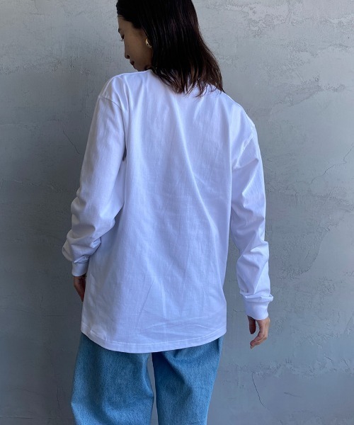 HANES（ヘインズ）の「【WEB限定】[HANES/ヘインズ] BEEFY ロングスリーブパックTシャツ（Tシャツ/カットソー・レディース・ブラック/ホワイト/ダークグレー・L/M/S/XL）」の17枚目の写真