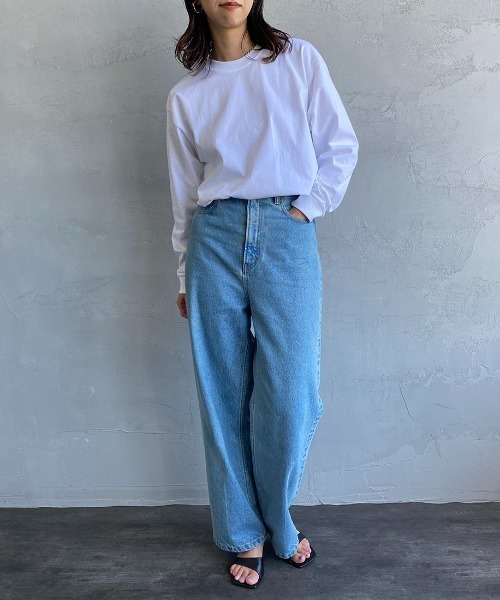 HANES（ヘインズ）の「【WEB限定】[HANES/ヘインズ] BEEFY ロングスリーブパックTシャツ（Tシャツ/カットソー・レディース・ブラック/ホワイト/ダークグレー・L/M/S/XL）」の4枚目の写真