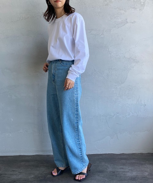 HANES（ヘインズ）の「【WEB限定】[HANES/ヘインズ] BEEFY ロングスリーブパックTシャツ（Tシャツ/カットソー・レディース・ブラック/ホワイト/ダークグレー・L/M/S/XL）」の12枚目の写真