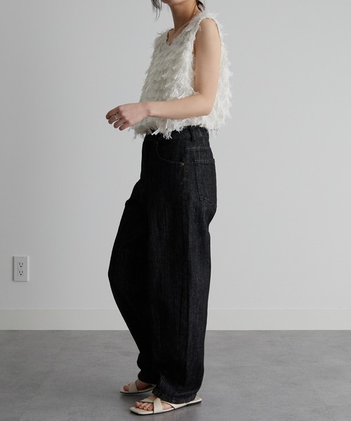 RANAN（ラナン）の「カットジャカードブラウス（シャツ/ブラウス・レディース・ブラック/ホワイト・LL/L/M）」の8枚目の写真