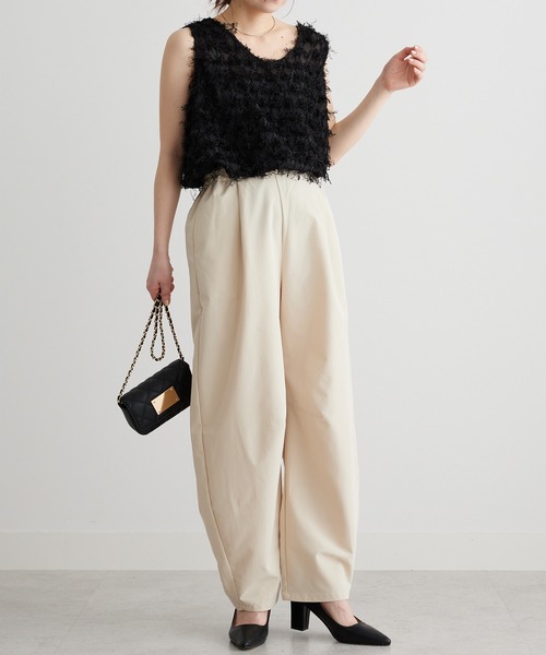 RANAN（ラナン）の「カットジャカードブラウス（シャツ/ブラウス・レディース・ブラック/ホワイト・LL/L/M）」の17枚目の写真