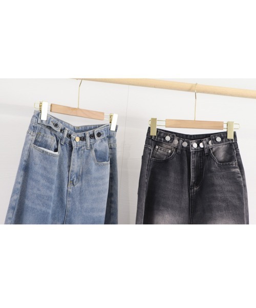 Miniministore(ミニミニストア)の「ダメージジーンズ レディースデニムパンツ(デニムパンツ・レディース・サックスブルー/ブラック・XL/M/L/S)」の12枚目の写真