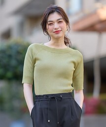 ラメリブニット