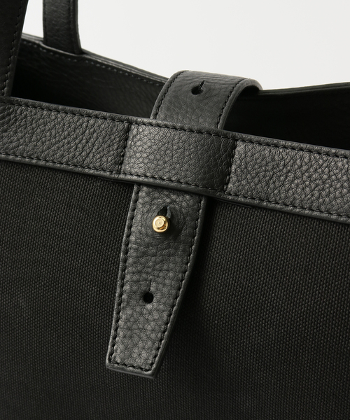 EDIFICE(エディフィス)の「【S.MANO / エス マーノ】CANVAS VERTICAL TOTE(トートバッグ・メンズ・ブラック/ブラウン・FREE)」の10枚目の写真