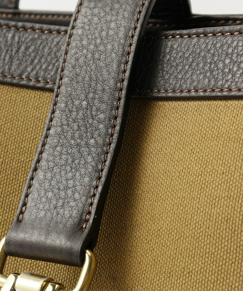 EDIFICE(エディフィス)の「【S.MANO / エス マーノ】CANVAS VERTICAL TOTE(トートバッグ・メンズ・ブラック/ブラウン・FREE)」の5枚目の写真