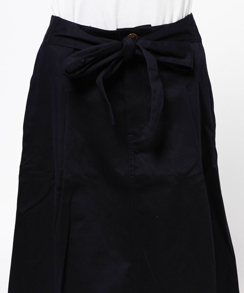 CIAOPANIC（チャオパニック）の「【Ciaopanic】　ツイル前リボンSK（スカート・レディース・ベージュ/ネイビー・FREE）」の9枚目の写真
