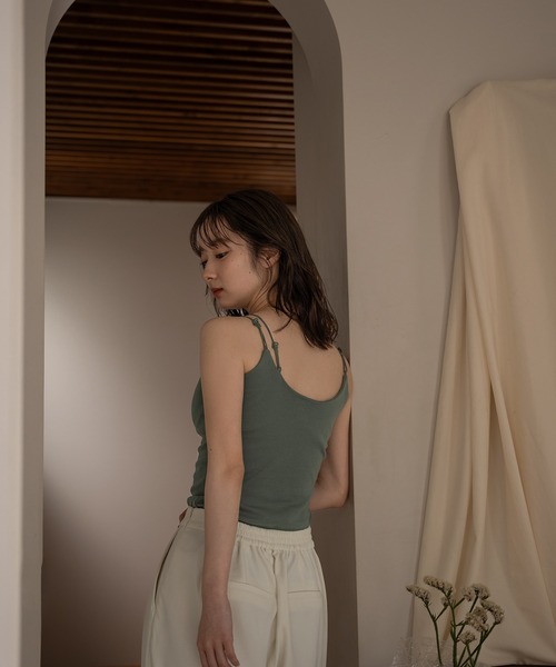 mideal（マイディール）の「logo plate camisole / ロゴプレート