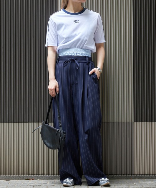 Firsthand（ファーストハンド）の「Firsthand/ファーストハンド オーガニックコットンコンパクトラインTシャツ（Tシャツ/カットソー・レディース・ネイビー/ホワイト/ピンク/ベージュ・FREE）」の13枚目の写真