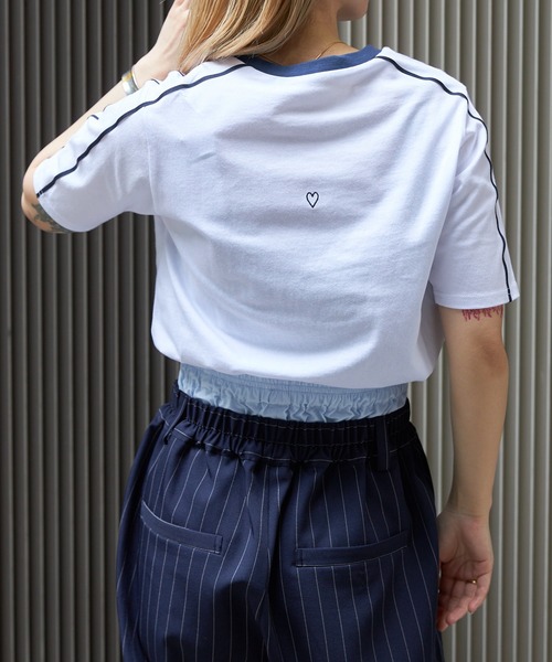 Firsthand（ファーストハンド）の「Firsthand/ファーストハンド オーガニックコットンコンパクトラインTシャツ（Tシャツ/カットソー・レディース・ネイビー/ホワイト/ピンク/ベージュ・FREE）」の12枚目の写真