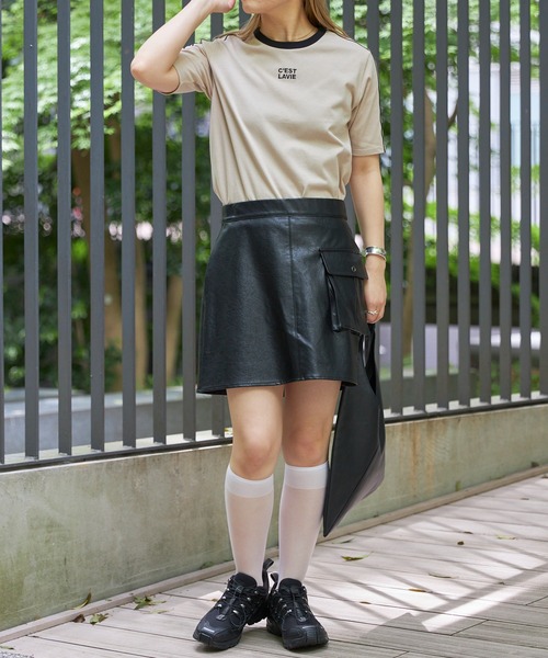 Firsthand（ファーストハンド）の「Firsthand/ファーストハンド オーガニックコットンコンパクトラインTシャツ（Tシャツ/カットソー・レディース・ネイビー/ホワイト/ピンク/ベージュ・FREE）」の7枚目の写真