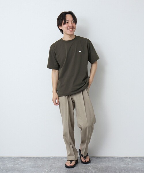 NOLLEY’S（ノーリーズ）の「《吸水速乾・UVカット》クジラ刺しゅう クルーネックTシャツ（Tシャツ/カットソー・メンズ・グレイッシュベージュ/チャコールグレー/ホワイト/ネイビー・L/M/XL/S）」の14枚目の写真