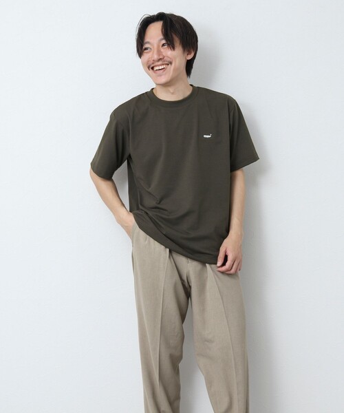 NOLLEY’S（ノーリーズ）の「《吸水速乾・UVカット》クジラ刺しゅう クルーネックTシャツ（Tシャツ/カットソー・メンズ・グレイッシュベージュ/チャコールグレー/ホワイト/ネイビー・L/M/XL/S）」の17枚目の写真