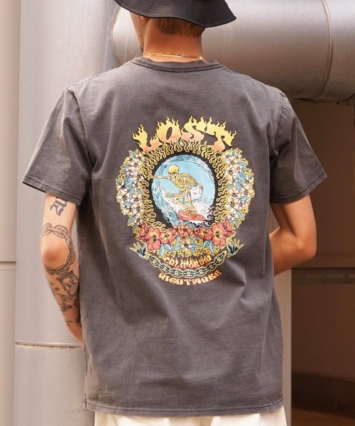 lost(ロスト)の「【ムラサキスポーツ限定】lost/ロスト ヘビーウエィト半袖Tシャツ バックプリント NIGHT MARE L24SS-E(Tシャツ/カットソー・メンズ・ホワイト/ブラック/チャコール・M/L/XL)」の3枚目の写真