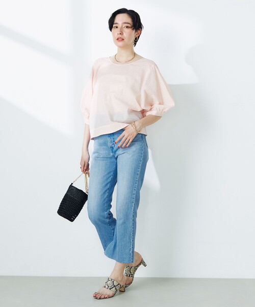 Rie Miller(リエミラー)の「2WAYドロストリングスリーブブラウス(シャツ/ブラウス・レディース・ホワイト/ブラック/ベビーピンク・38)」の18枚目の写真