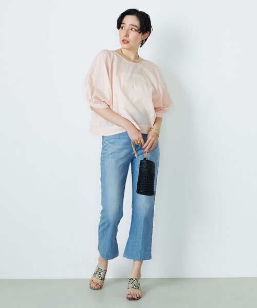 Rie Miller(リエミラー)の「2WAYドロストリングスリーブブラウス(シャツ/ブラウス・レディース・ホワイト/ブラック/ベビーピンク・38)」の19枚目の写真