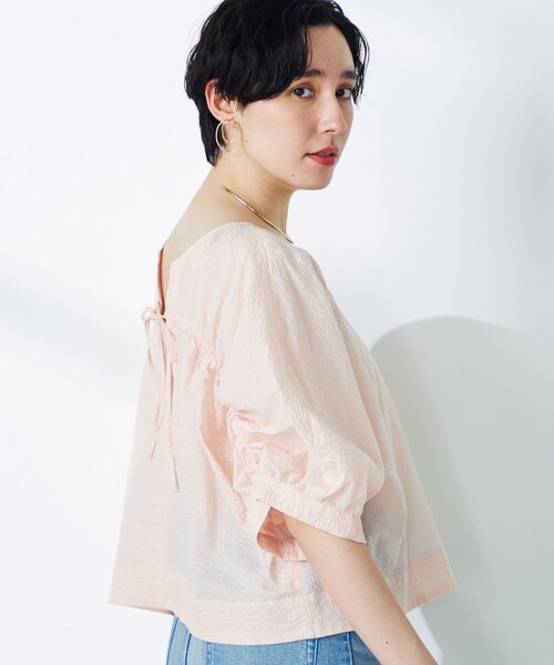 Rie Miller(リエミラー)の「2WAYドロストリングスリーブブラウス(シャツ/ブラウス・レディース・ホワイト/ブラック/ベビーピンク・38)」の22枚目の写真