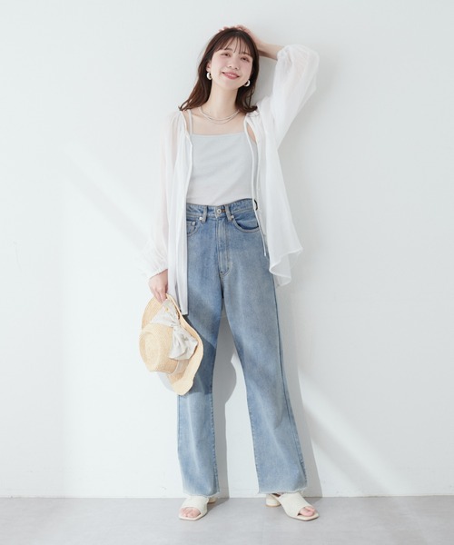 natural couture(ナチュラルクチュール)の「ラメフライスカップ付スクエアキャミ(キャミソール・レディース・ライトグレー/ブラック/ピンクベージュ・FREE)」の14枚目の写真