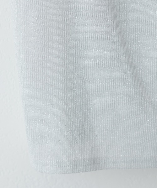 natural couture(ナチュラルクチュール)の「ラメフライスカップ付スクエアキャミ(キャミソール・レディース・ライトグレー/ブラック/ピンクベージュ・FREE)」の15枚目の写真