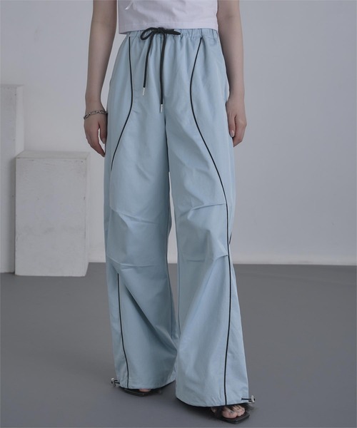 miette（ミエット）の「カーブ切替トラックパンツ（その他パンツ・レディース・ブルー/ピンク・FREE）」の2枚目の写真