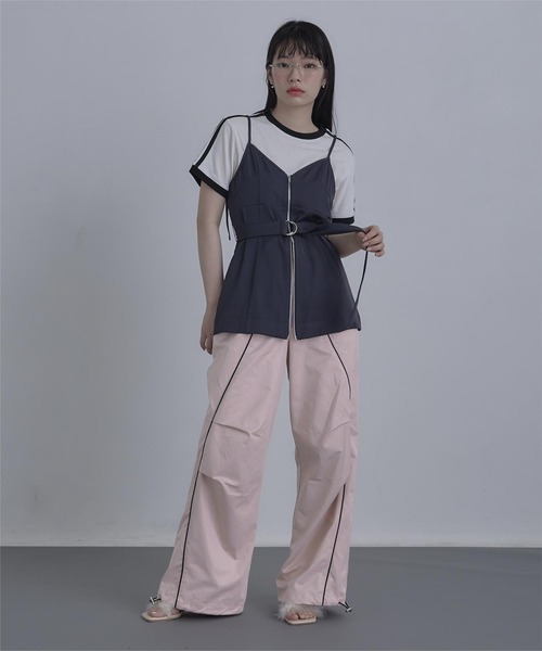 miette（ミエット）の「カーブ切替トラックパンツ（その他パンツ・レディース・ブルー/ピンク・FREE）」の18枚目の写真