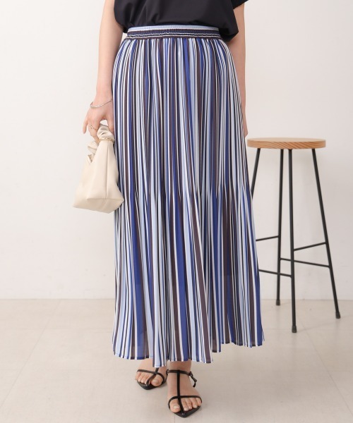 セール】マルチストライププリーツスカート（スカート）｜Bou Jeloud  