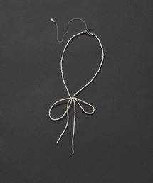 GOLDY | モノトーン リボン ビーズ ネックレス(ネックレス)