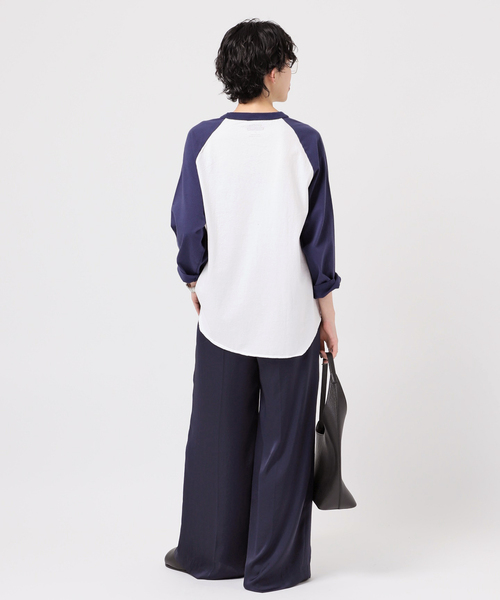 AP STUDIO（エーピーストゥディオ）の「【STUDIO WEAREALLANIMALS】別注ラグランTシャツ（Tシャツ/カットソー・レディース・ブラック/ネイビー・FREE）」の7枚目の写真