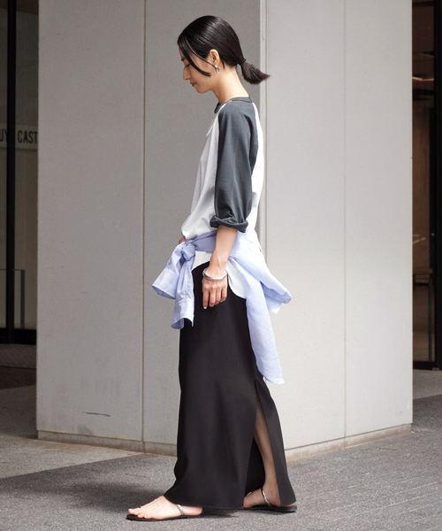 AP STUDIO（エーピーストゥディオ）の「【STUDIO WEAREALLANIMALS】別注ラグランTシャツ（Tシャツ/カットソー・レディース・ブラック/ネイビー・FREE）」の11枚目の写真