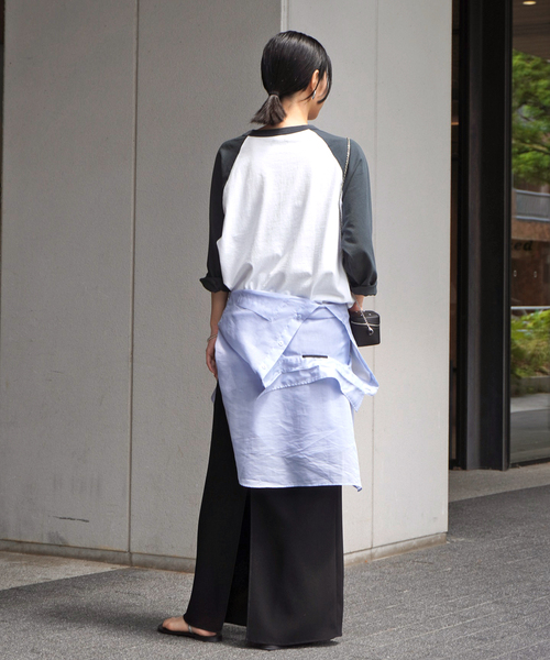 AP STUDIO（エーピーストゥディオ）の「【STUDIO WEAREALLANIMALS】別注ラグランTシャツ（Tシャツ/カットソー・レディース・ブラック/ネイビー・FREE）」の12枚目の写真