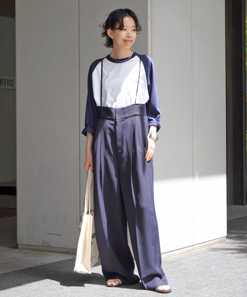 AP STUDIO（エーピーストゥディオ）の「【STUDIO WEAREALLANIMALS】別注ラグランTシャツ（Tシャツ/カットソー・レディース・ブラック/ネイビー・FREE）」の14枚目の写真