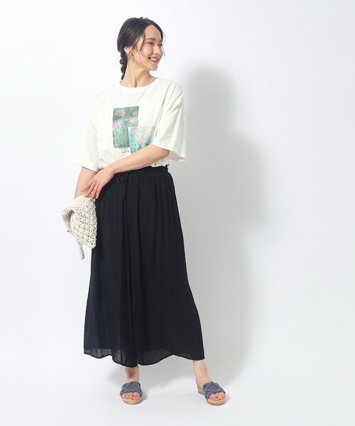 SHOO・LA・RUE(シューラルー)の「◆【低身長さんにも】柔らかスラブ ふわりイージーガウチョパンツ(その他パンツ・レディース・ライトグレー/ブラウン系/ブラック/レンガ・02/04/03)」の13枚目の写真