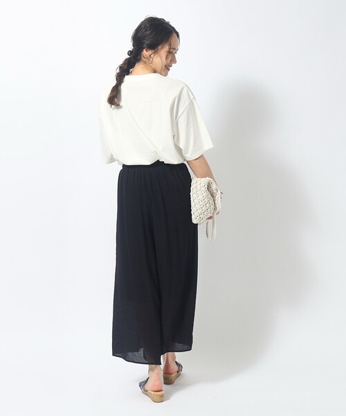 SHOO・LA・RUE(シューラルー)の「◆【低身長さんにも】柔らかスラブ ふわりイージーガウチョパンツ(その他パンツ・レディース・ライトグレー/ブラウン系/ブラック/レンガ・02/04/03)」の15枚目の写真