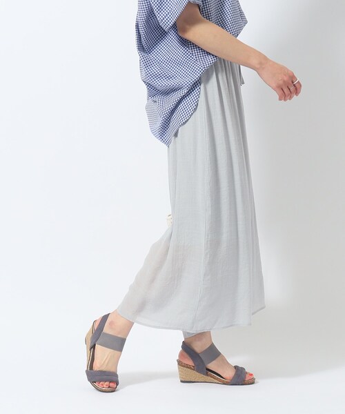SHOO・LA・RUE(シューラルー)の「◆【低身長さんにも】柔らかスラブ ふわりイージーガウチョパンツ(その他パンツ・レディース・ライトグレー/ブラウン系/ブラック/レンガ・02/04/03)」の6枚目の写真