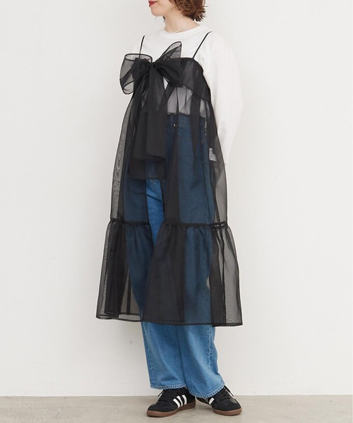 I am I in fact...（アイアムアイインファクト）の「●Organdy RIBBON キャミワンピース（ワンピース・レディース・ブラック/ブルー/ホワイト・FREE）」の20枚目の写真