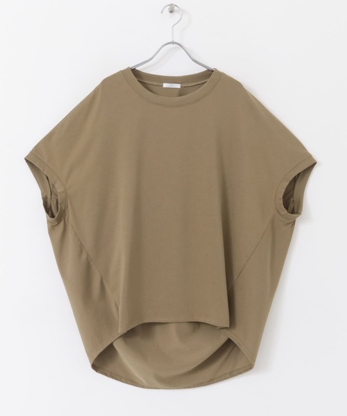 ITEMS URBANRESEARCH（アイテムズ アーバンリサーチ）の「『吸水速乾』ドライタッチバックタックプルオーバー（Tシャツ/カットソー・レディース・ブラック/オフホワイト/ブラウン・FREE）」の10枚目の写真