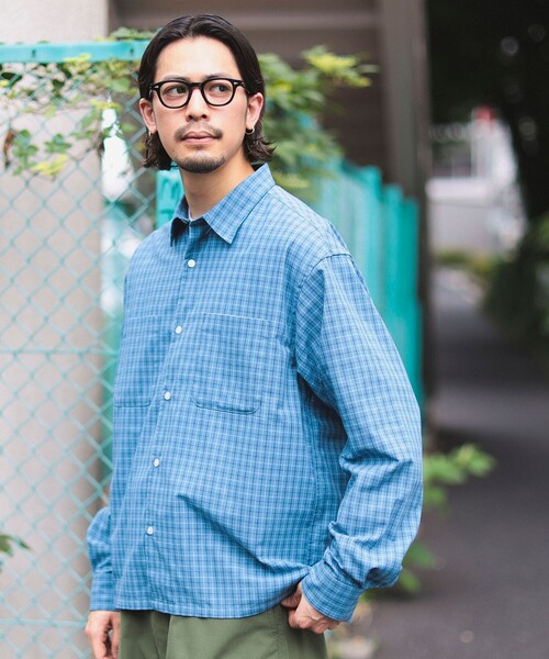 B:MING by BEAMS(ビーミングバイビームス)の「チェック ショートレングス シャツ(シャツ/ブラウス・メンズ・ベージュ/ブルー・X-LARGE/LARGE/MEDIUM/SMALL)」の12枚目の写真