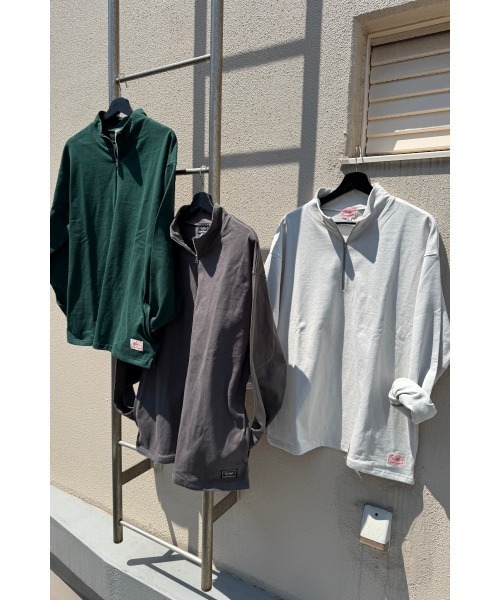 BIG MIKE(ビッグマイク)の「BIG MIKE ビッグマイク/ 10オンス ハーフジップ ロンT 長袖カットソー // 102438720(Tシャツ/カットソー・メンズ・グレー系その他/チャコールグレー/グリーン系その他・MEDIUM/LARGE/X-LARGE)」の15枚目の写真
